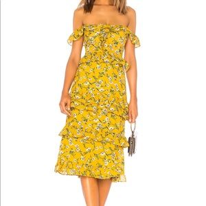 Tularosa Lily Dress in Yellow Dolly Floral